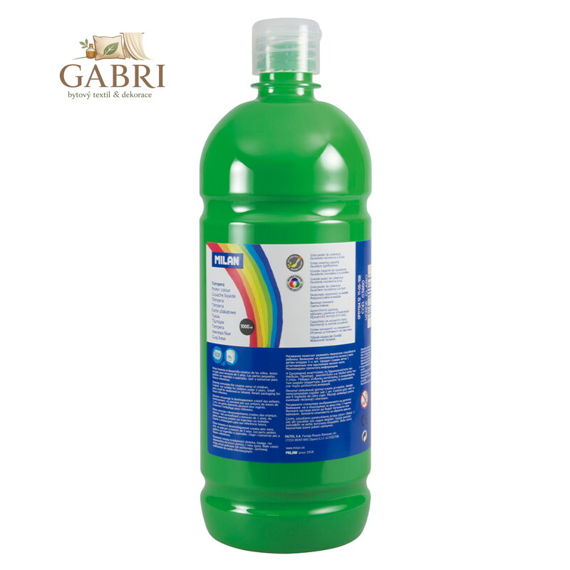 Barva temperová 1000ml světle zelená