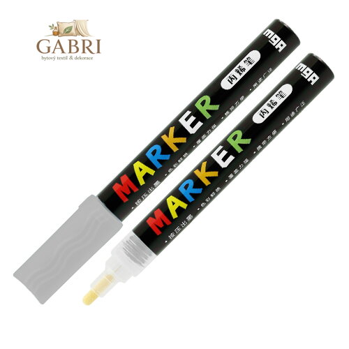 Popisovač akrylový M&G Acrylic Marker 2 mm, Silver S110