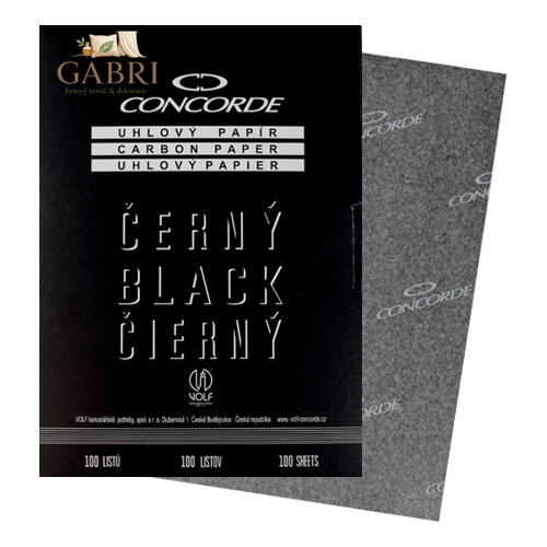 Uhlový papír A4, černý 100 listů