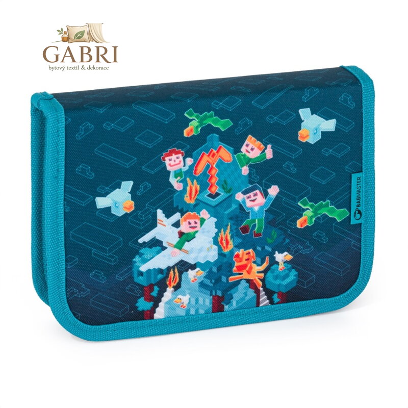 Penál 1-posch. BagMaster LUMI 24 E - Kocková říše