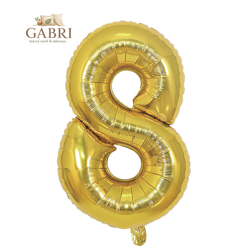 Narozeninový balónek, zlatý 40" (100 cm) číslo 8