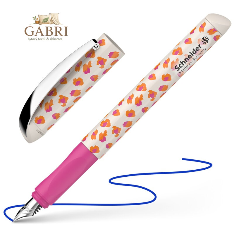 Plnicí pero Schneider Glam Leo M - modrá náplň