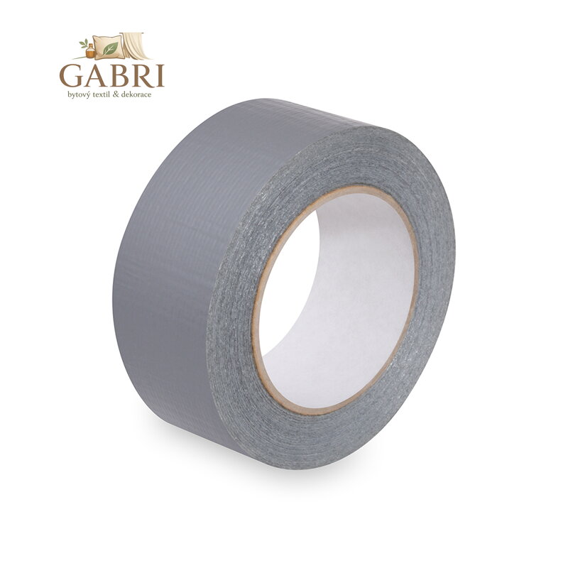 Lepicí páska s látkou, stříbrná 50m x48 mm