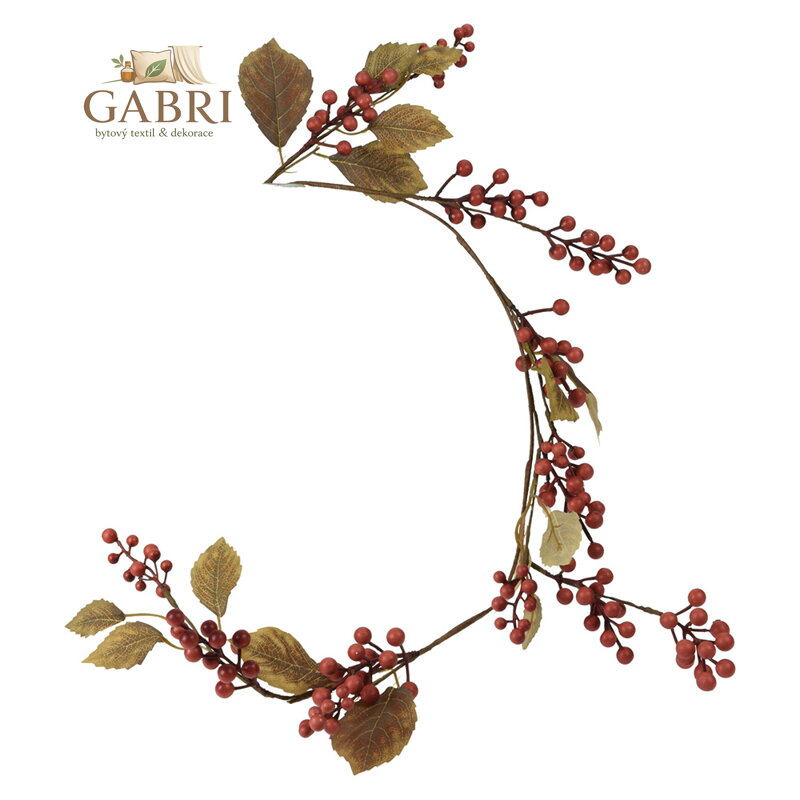 Aleluja s červenými bobulemi a listy 100 cm