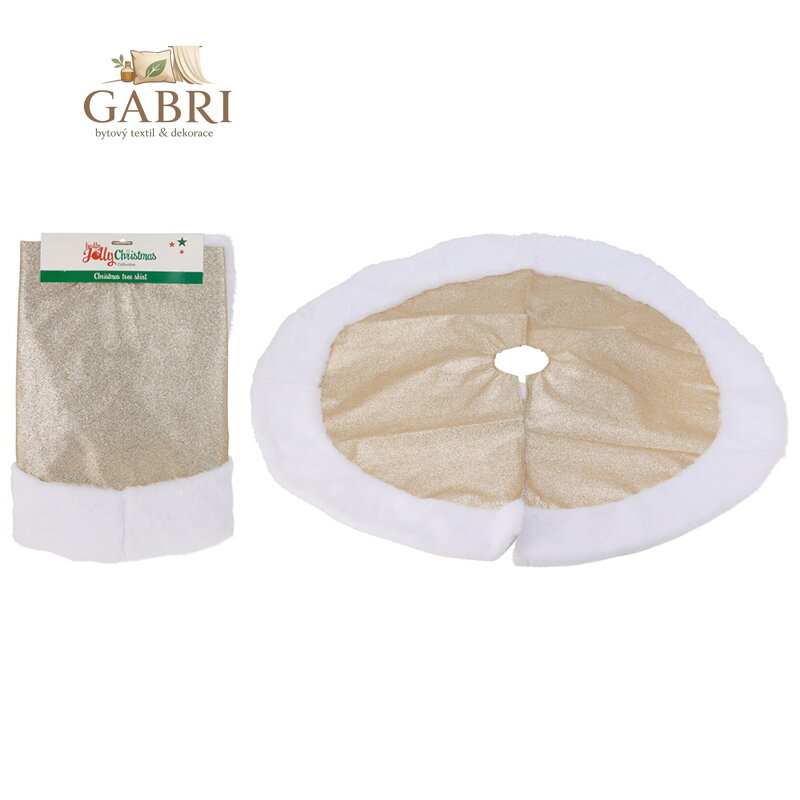 Sukně pod vánoční stromek, průměr 90 cm - zlatá šampaň metalíza