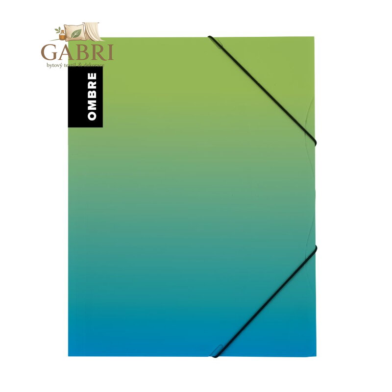 Sloha s gumou A4 PP OMBRE zelená