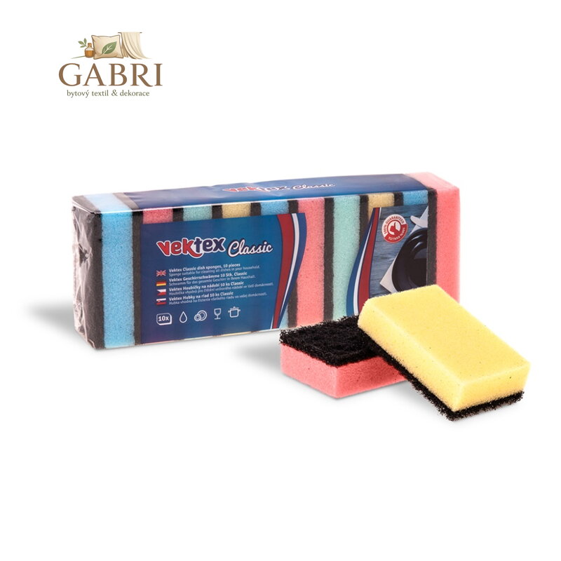 Houbička na nádobí VEKTEX Classic 10 kusů