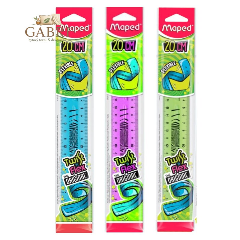 Pravítko MAPED "TWIST'N FLEX", ohybné, nelámavé 20 cm