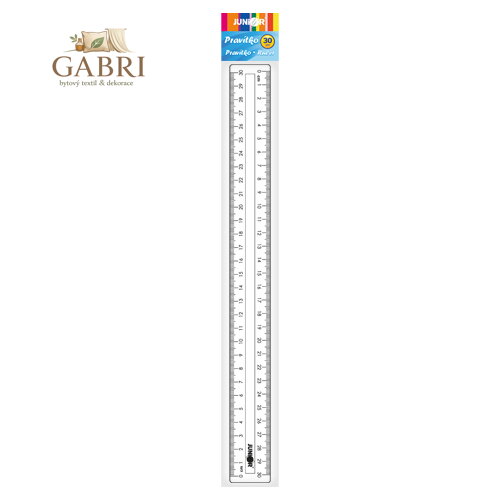 Pravítko 30 cm, transparentní