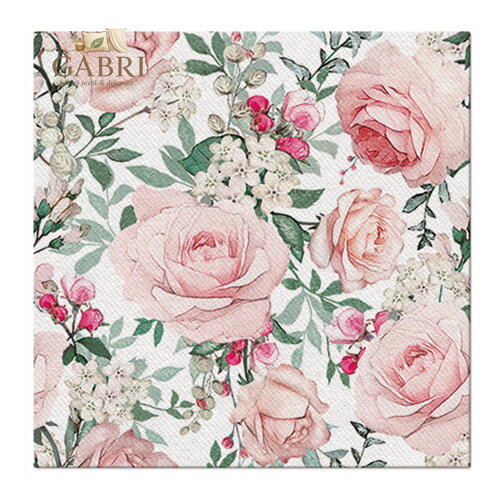 Ubrousky PAW Airlaid L 40x40 cm Gorgeous Roses