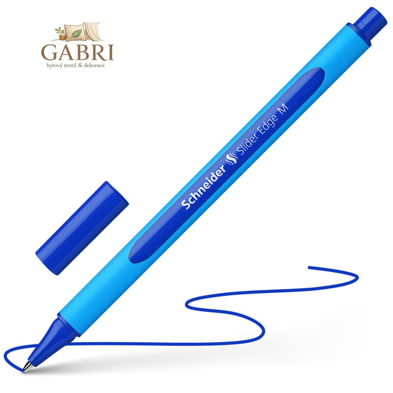 Kuličkové pero, 0,5 mm, s uzávěrem, Schneider"Slider Edge M", modré