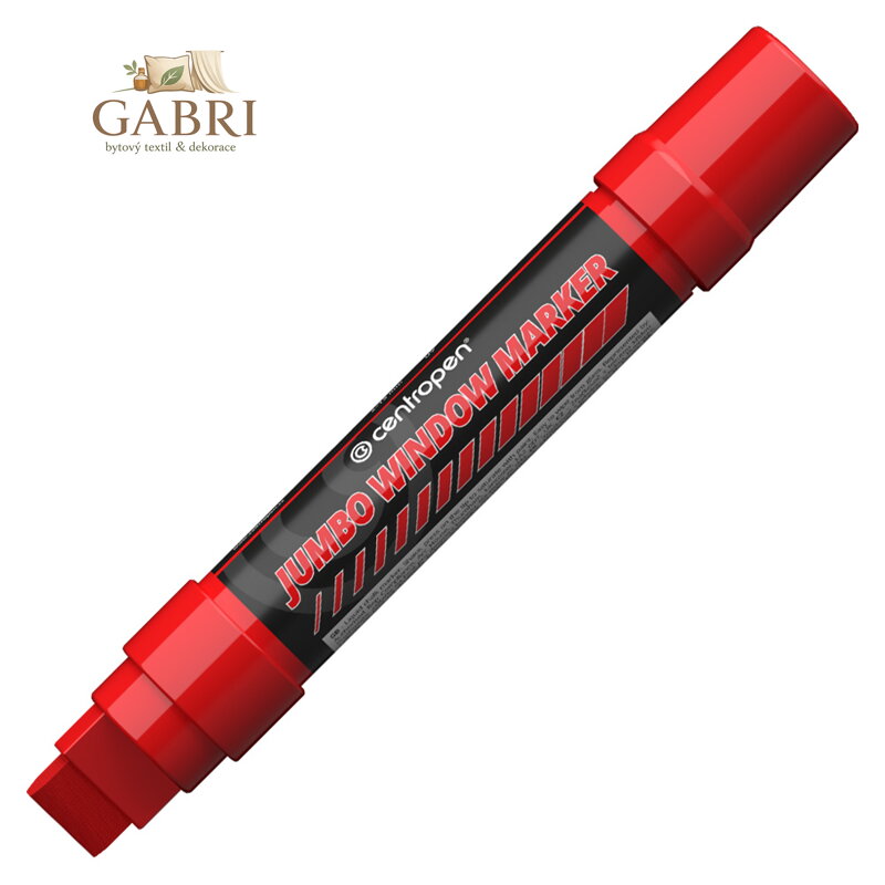 Popisovač CENTROPEN 9120 JUMBO - červený na sklo