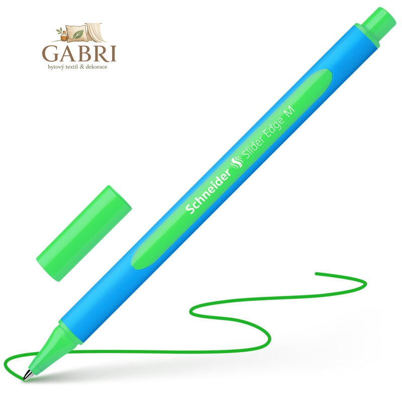 Kuličkové pero SCHNEIDER "Slider Edge M", 0,5 mm, s uzávěrem, zelené