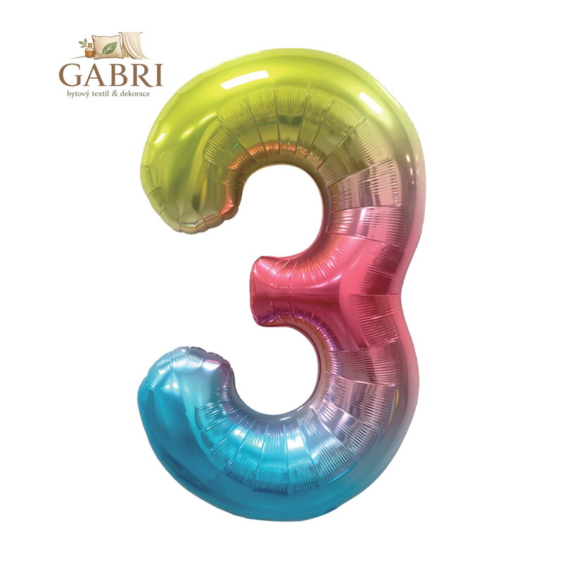 Narozeninový balónek, barevný 40" (100 cm) číslo 3