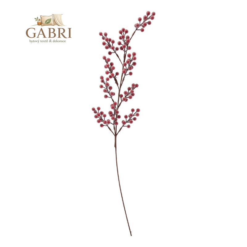 Dekorace - Větvička s bobulemi 95 cm