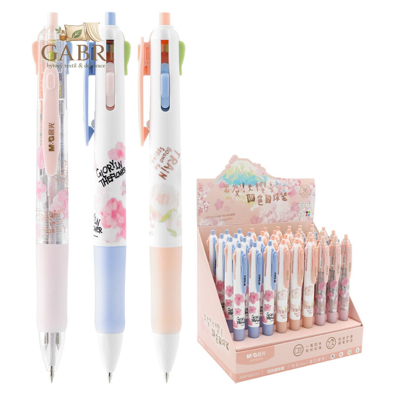 Pero kuličkové 4-barevné M&G Sakura 0,5 mm (3 barvy)