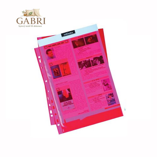 Euroobal A4 50 um barevný - červený, lesklý 100 ks