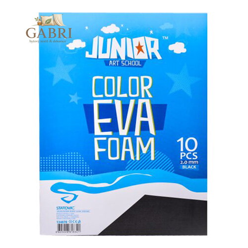 Dekorační pěna A4 EVA 10 ks černá tloušťka 2,0 mm