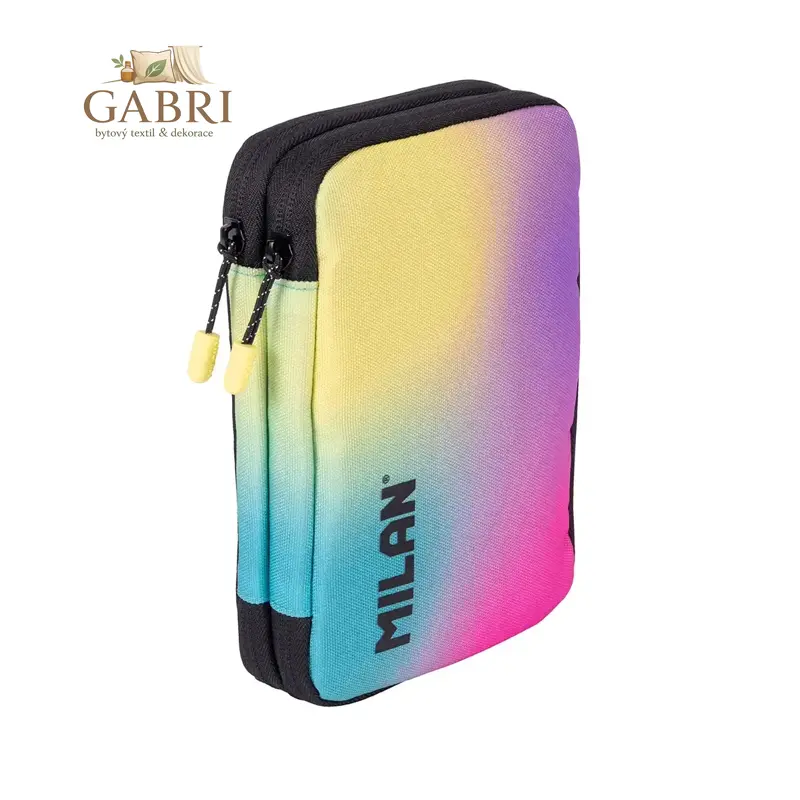 Penál 2-patrový/plněný MILAN Sunset Black