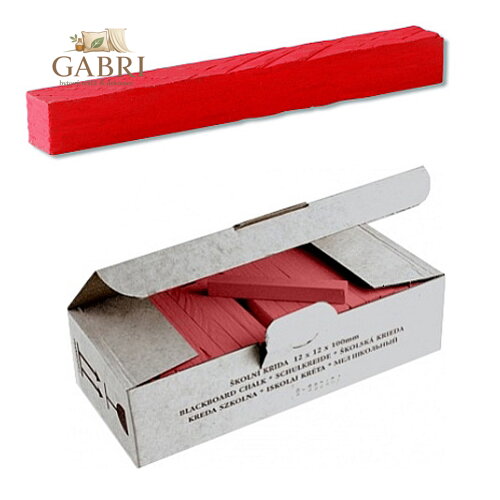 Křída školská karmínovo červená, sada 100 ks