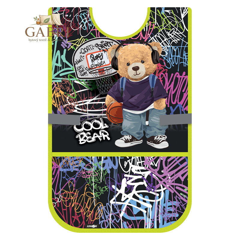 Dětská zástěra /pončo pro výtvarnou výchovu JUNIOR S8 Cool Bear - medvěd