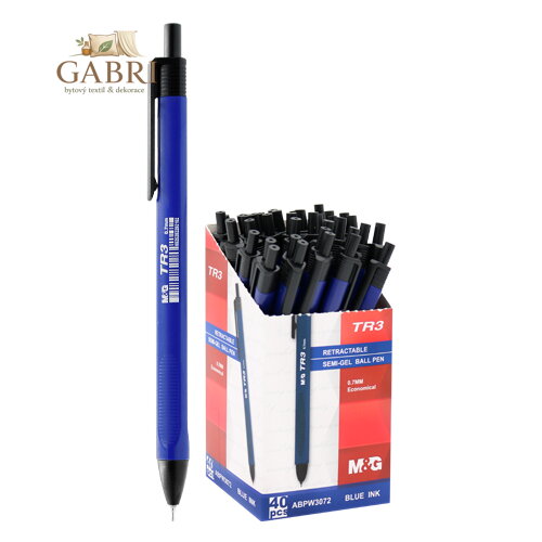 Pero kuličkové, trojhranné M&G TR3 Semi-Gel 0,7 mm - modrá náplň