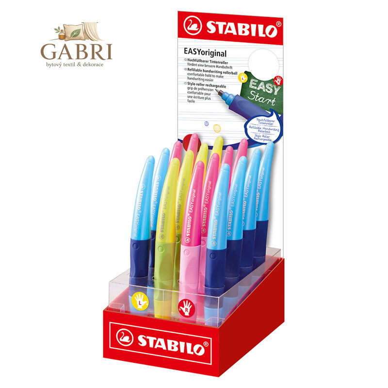 Prezentační stojan STABILO Roller kuličkový EASYoriginal - naplněný 16 ks