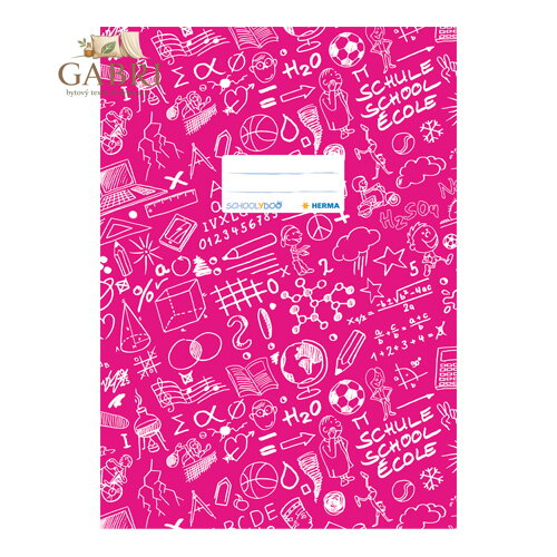 Obal na sešit Schooldoo A4 tm.růžová / 1ks