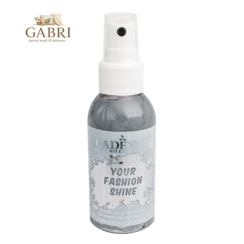 Perleťový sprej CADENCE na tm. textil, šedá,100ml