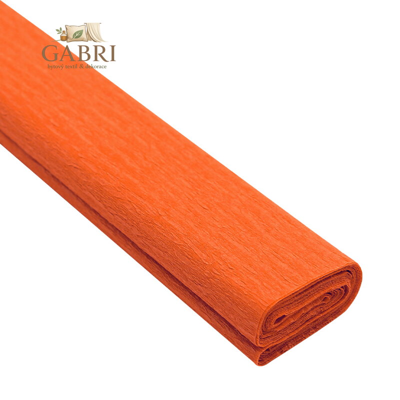 Krepový papír JUNIOR 200x50 cm - tm. oranžový 06