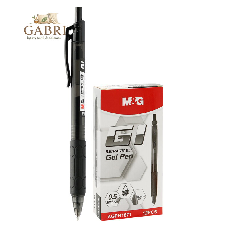 Gelové pero M&G G1 (0,5 mm) - černá náplň