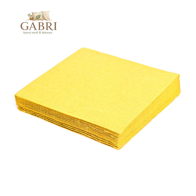Ubrousky 33 x 33 cm žluté 100 ks
