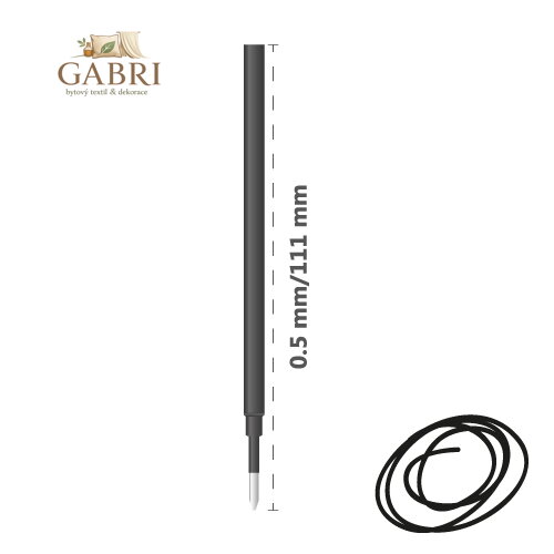 Náplň pro gelová pera /rollery keramická MICRO 0,5 mm - černá