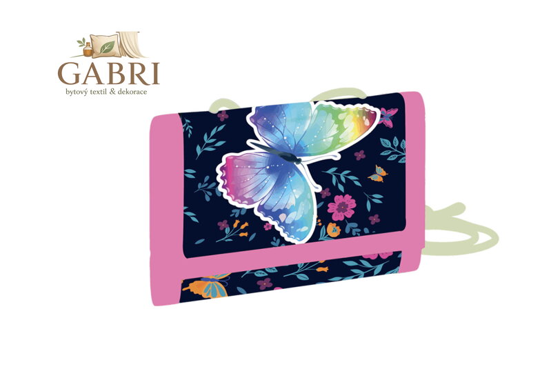 Dětská textilní peněženka Motýl 2