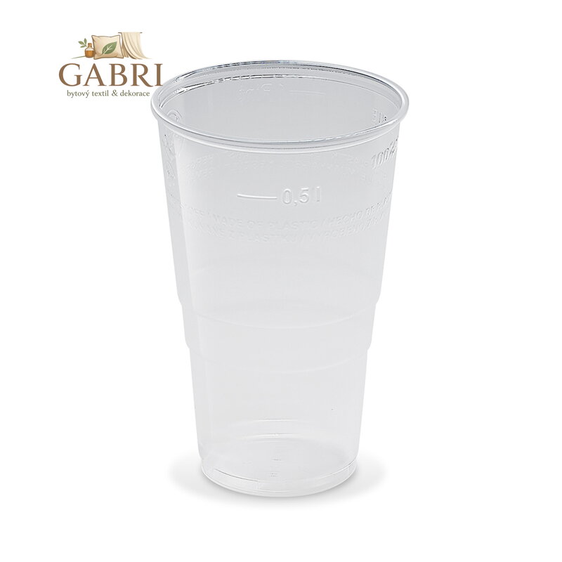Kelímek průhledný 0,5 l, 50 ks