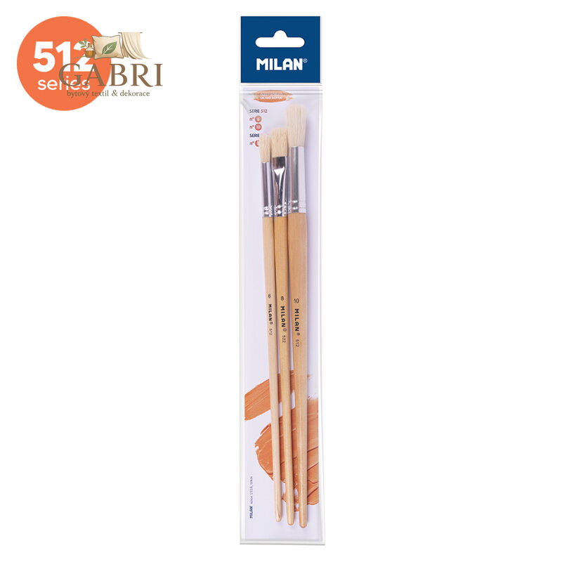 Sada štětců MILAN 3ks řemeslnické