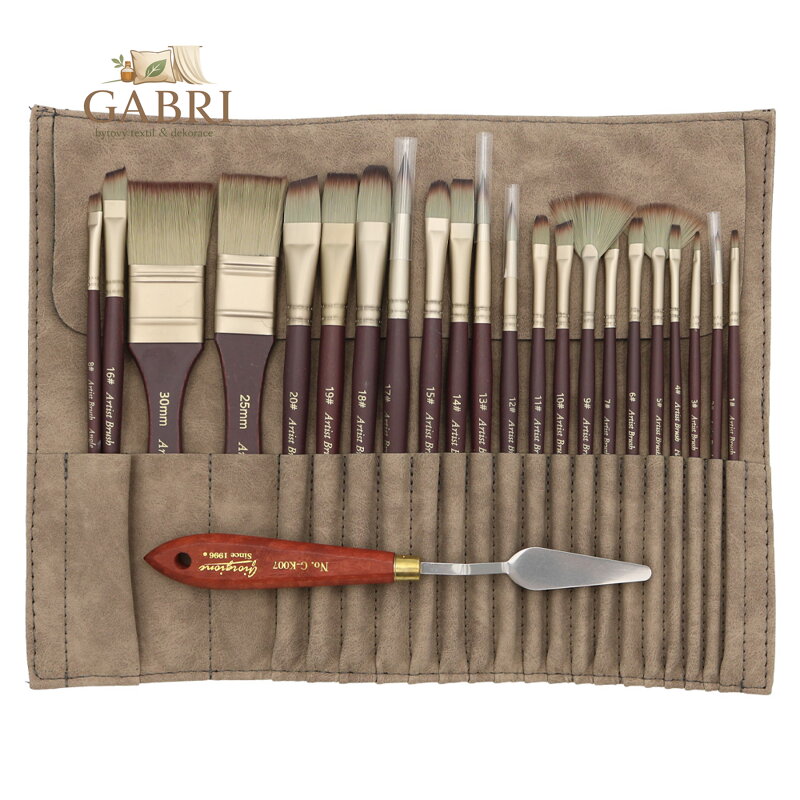 Sada nylonových kartáčků (22+1 ks) v plastovém kufříku