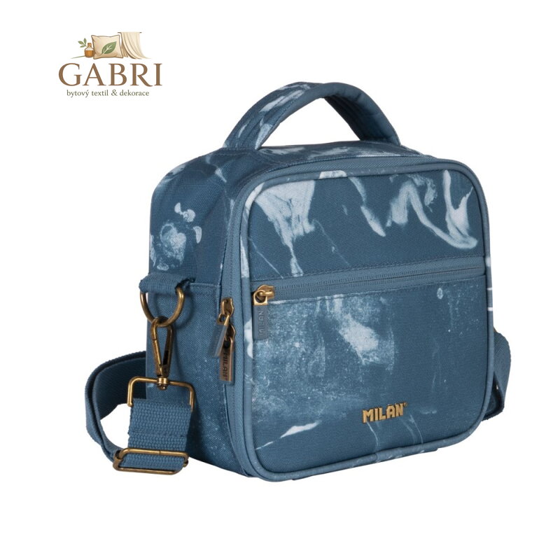 Izotermická taška na potraviny MILAN (3,5 l) + 3x svačinový box, modrá