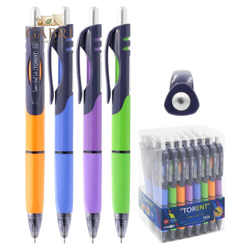 Pero kuličkové Semi-Gel 1.0 mm TORENT trojúhelníkové tělo (4 barvy v balení)