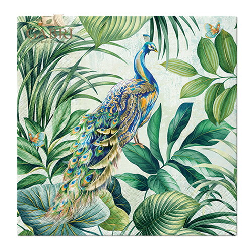 Ubrousky PAW L 33x33cm Peacock