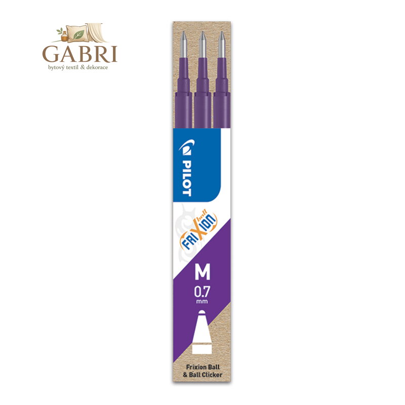 Náplň gumovací PILOT Frixion 0,7 mm/3 ks - fialová