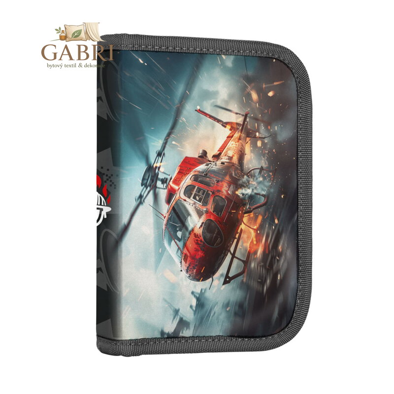 Penál 1 p. 2 chlopně, prázdný Hasiči