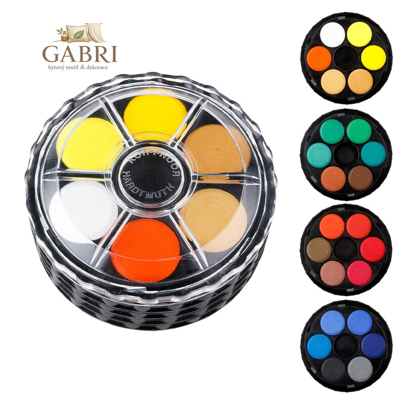 Barvy vodové okrouhlé 24 barev