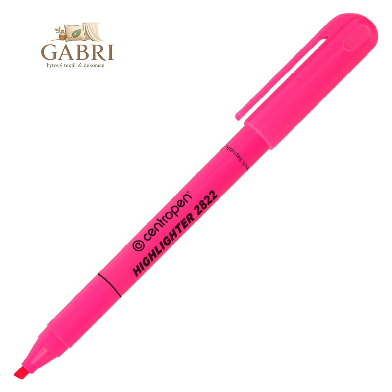 Zvýrazňovač CENTROPEN 2822 růžový