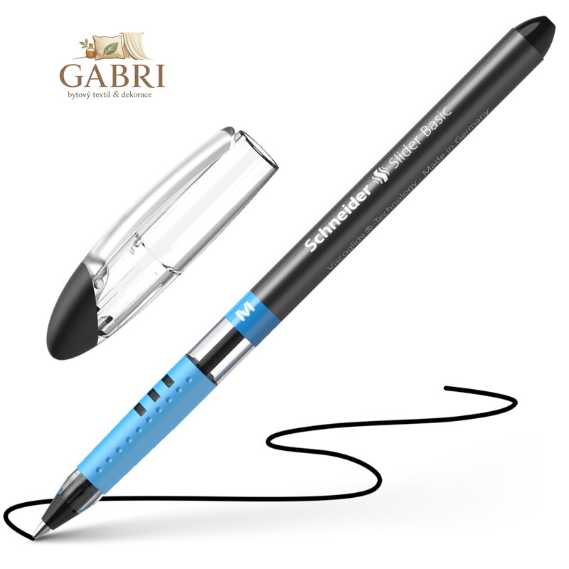 Kuličkové pero Schneider Slider Basic M - černá náplň