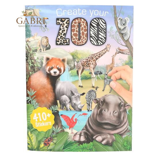 Kreativní sešit se samolepkami Create Your ZOO