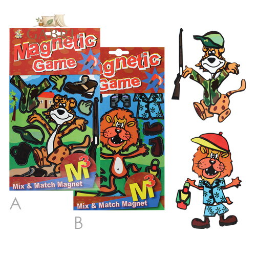 Magnetická hra Obleč mě! - Tygr / Lev