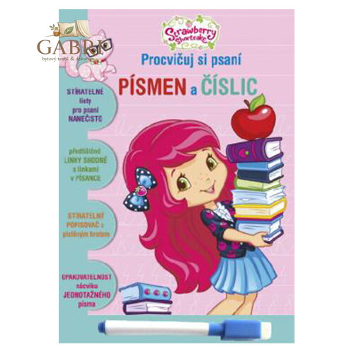 Kreativní sešit Akim - Procvičuj si písmena a číslice, Jahodka