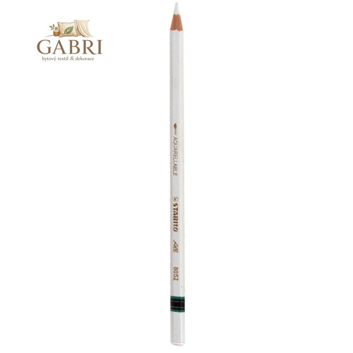 Barevná tužka, šestihranná, na každý povrch, STABILO "All", bílá