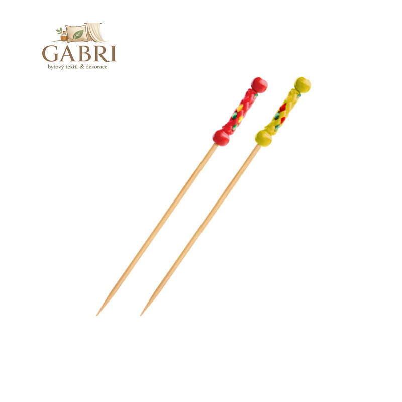 Napichovátka bambusová na jednohubky Šňůrka 12 cm (100 ks v bal.) SKLADEM